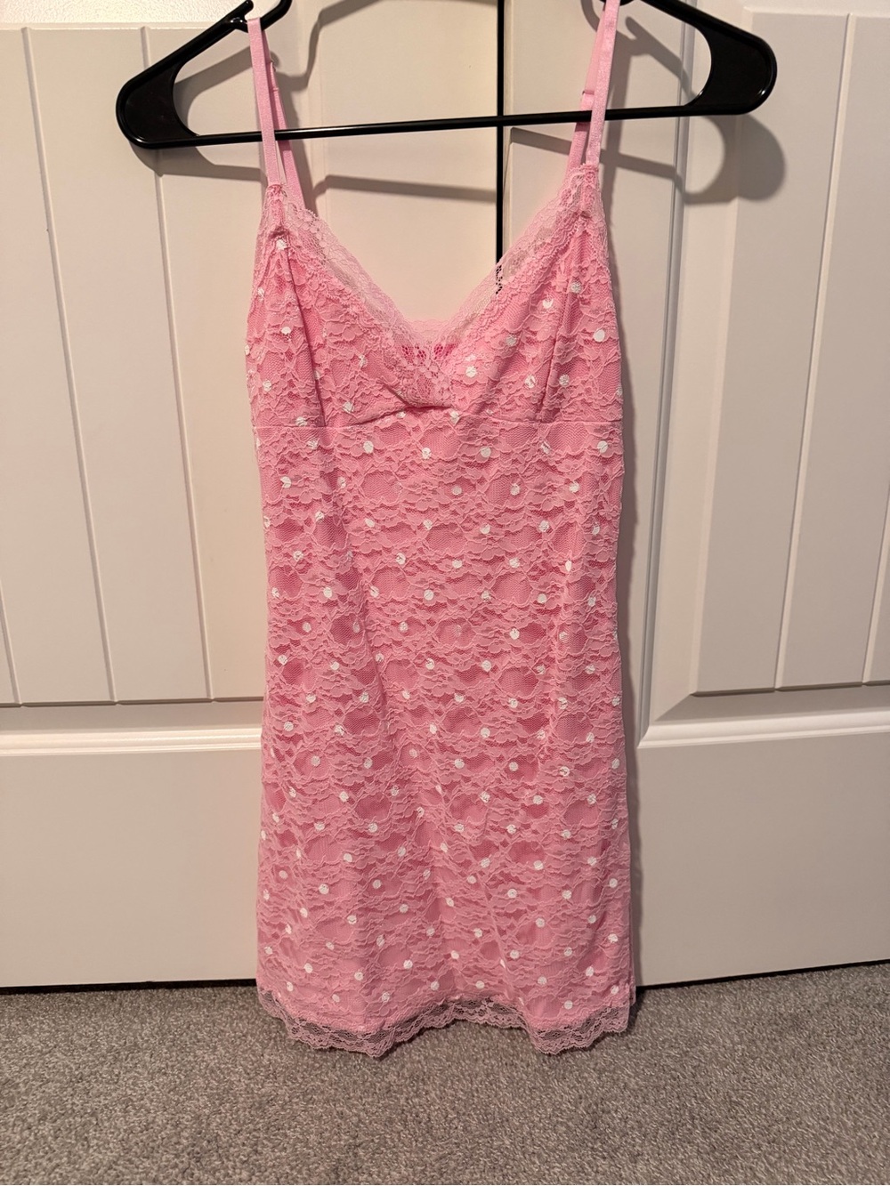 Edikted Soft Pink Lace Slip Top - Picture 2 of 5